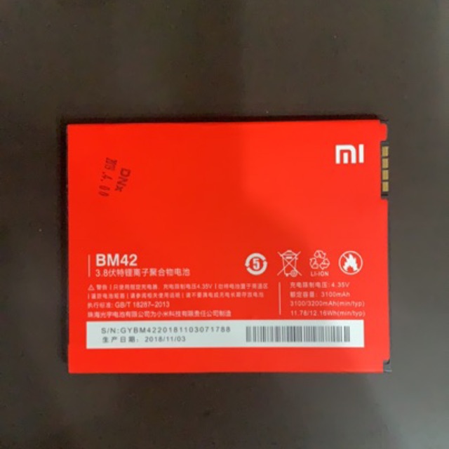 Pin Xiaomi Redmi note 1/BM42 xịn có bảo hành