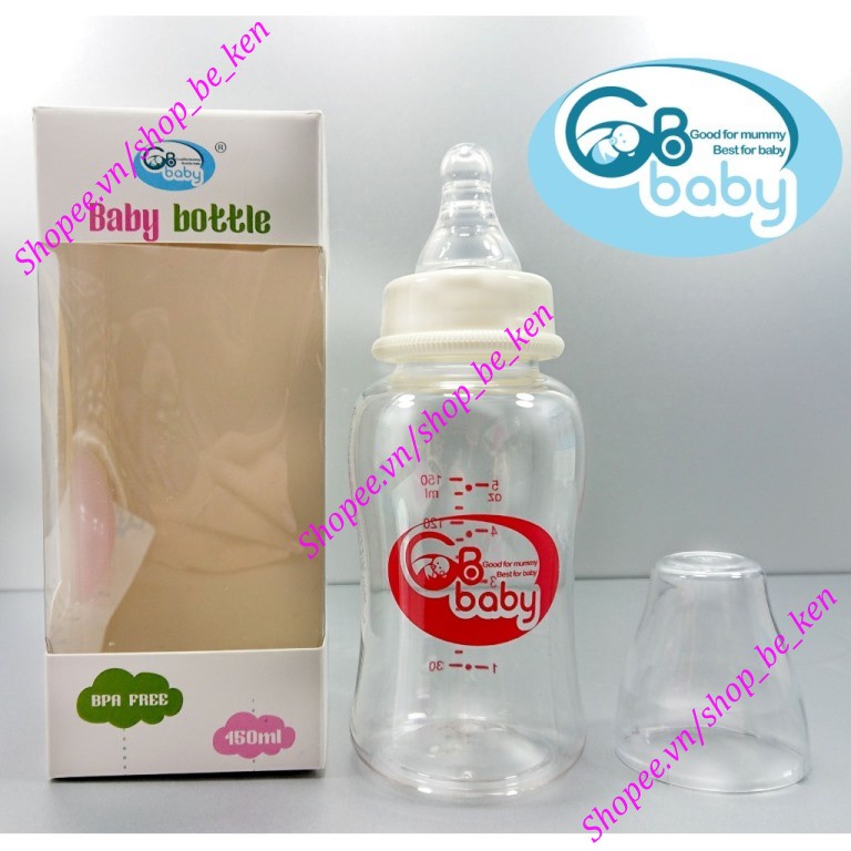 Bình sữa nhựa cao cấp CỔ HẸP không BPA (150ml / 250ml) - GB BABY (Công nghệ Korea)