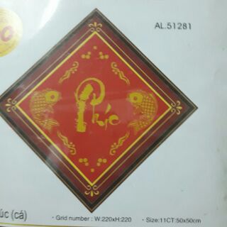Tranh thêu phúc lộc thọ