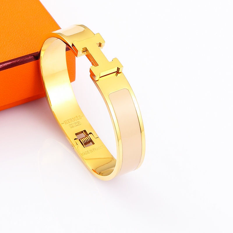 Vòng Tay Thép Không Gỉ Mặt Chữ H Thời Trang Dành Cho Nữ