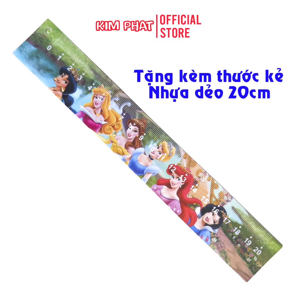 Cặp nhựa học thêm 2 ngăn Marvel Elsa Tặng kèm 01 Thước nhựa dẻo 20cm