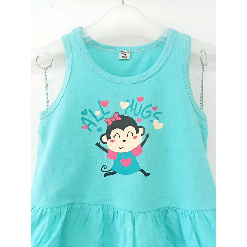 Đồ bộ cotton giấy giải nhiệt mùa hè size cho bé gái 8-22kg - Ninedra