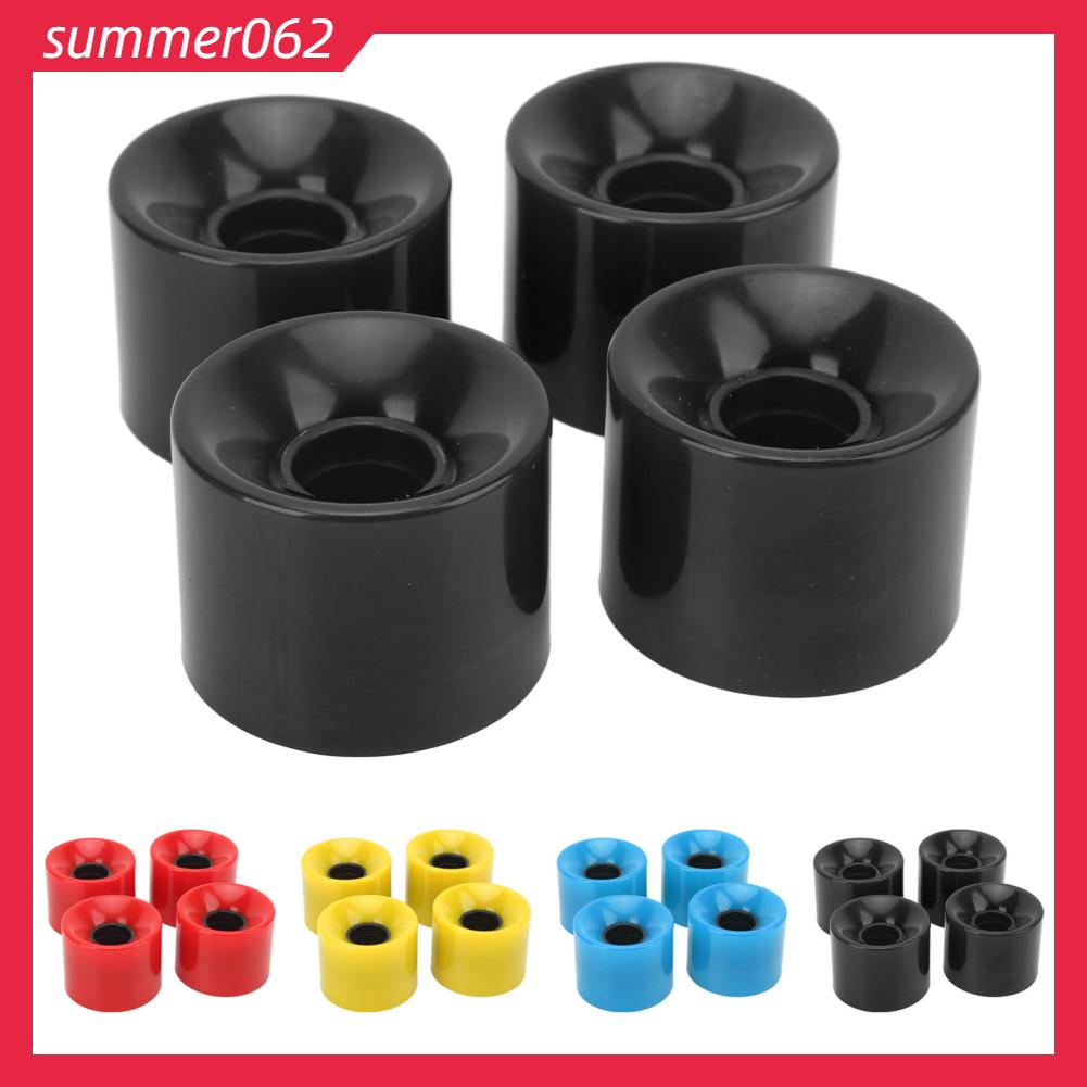 Summer062 4 CÁI PU thay thế bánh xe trượt ván Độ ồn thấp Bánh lăn lướt sóng trên đất liền