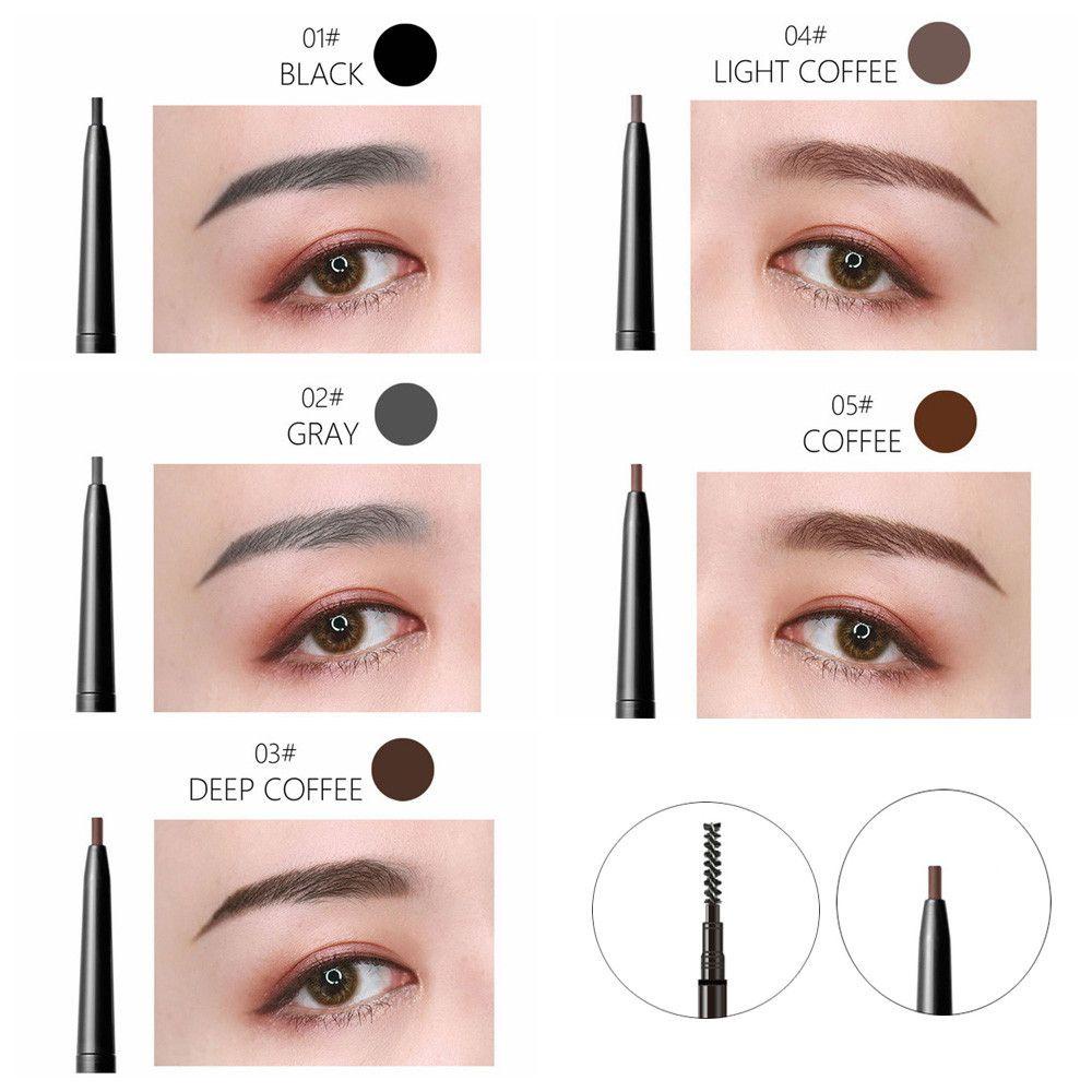 Bút Chì Kẻ Lông Mày Hai Đầu 1.5mm Chống Nước Mịn Màng