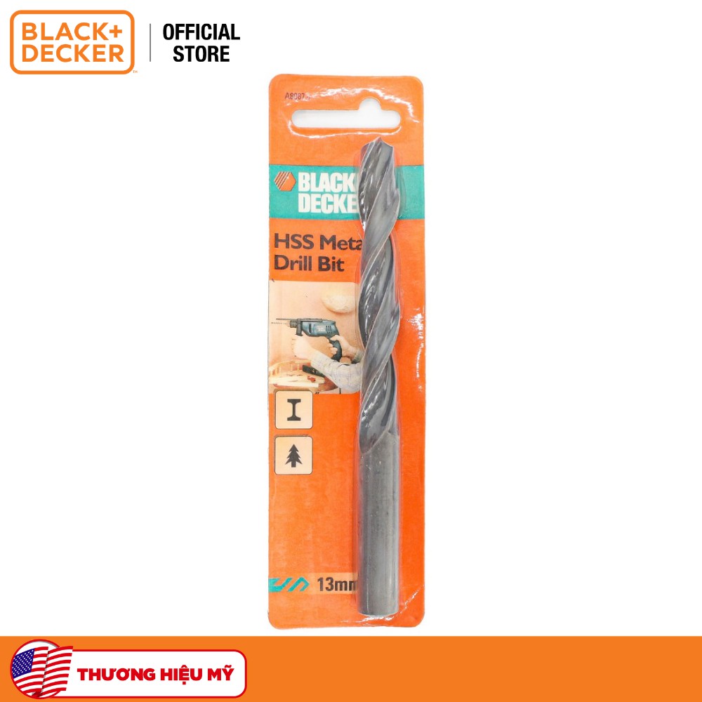 Mũi khoan sắt 13MM HSS Black &amp; Decker A8087