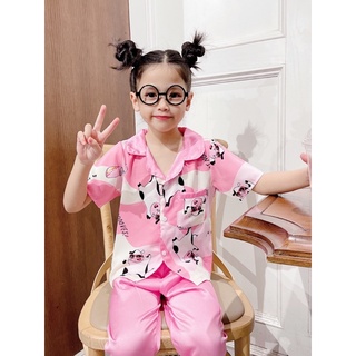 bộ pijama lụa satin cho bé 9-21kg