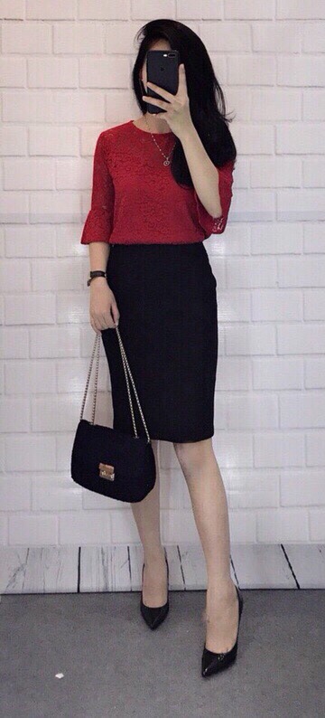 Chân váy chữ A công sở cao cấp, chất Umi Hàn Quốc - LEERY | BigBuy360 - bigbuy360.vn