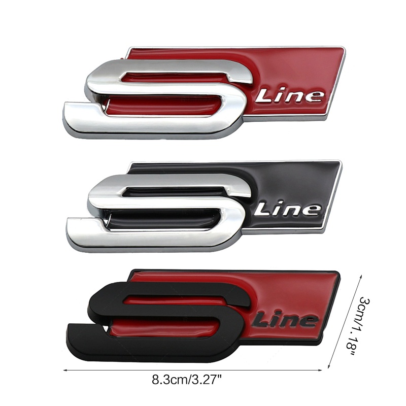 Miếng Dán Kim Loại 3D Trang Trí Xe Hơi A6 A7 A8 Q2 Q3 Q5 Q7 Q8