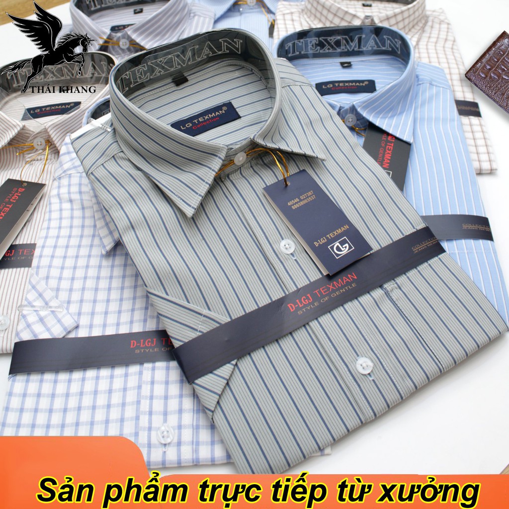 Áo sơ mi nam ngắn tay công sở vải COTTON MÁT mềm mại form chuẩn mặc BAO ĐẸP