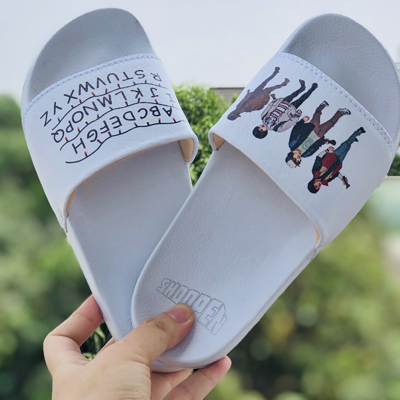 Dép 𝐒𝐇𝐎𝐎𝐏𝐄𝐍❤️FULL BOX + FREESHIP❤️ dép mlb shoopen abc bóng chày quai ngang thể thao nam nữ chất xịn kèm tag mác, trắng