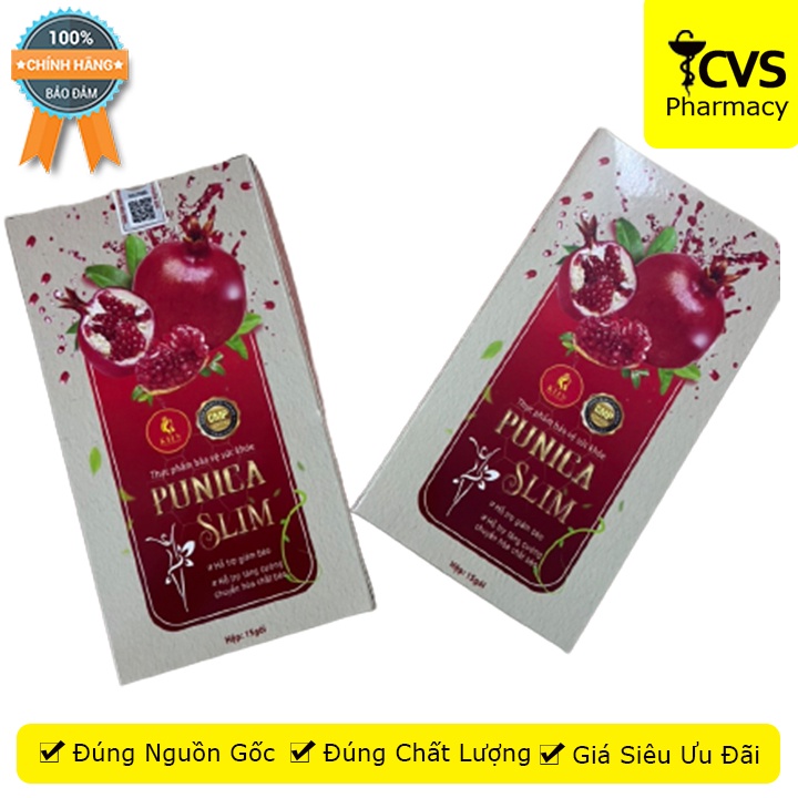 Punica Slim hộp 15 gói - Hỗ trợ giảm cân , tan mỡ - Cvspharmacy