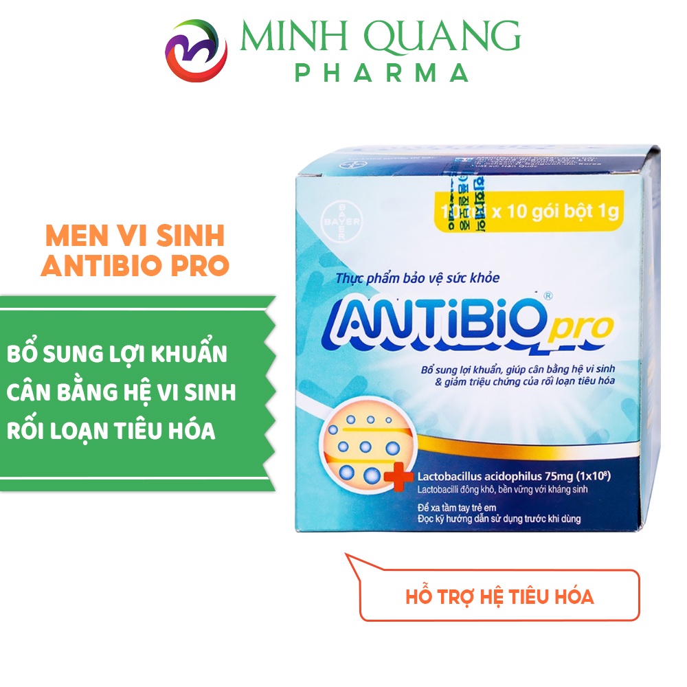 Thực phẩm bảo vệ sức khỏe ANTIBIO PRO bổ sung lợi khuẩn men vi sinh túi 10 gói