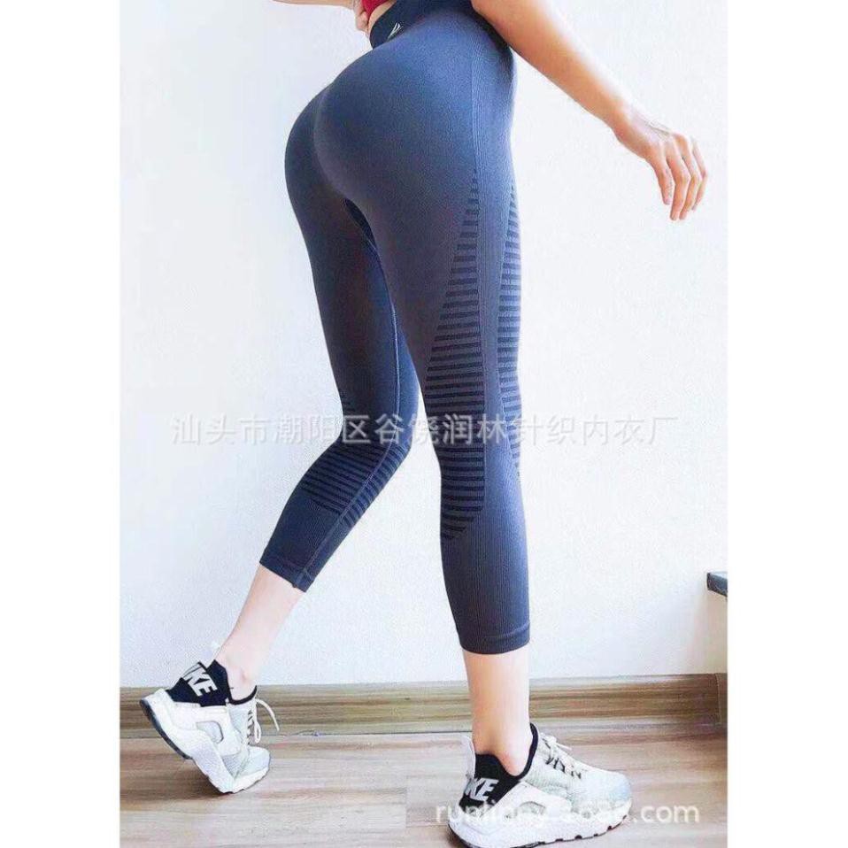 [EMMA] Quần Tập Gym Nữ [LEGGING] Lửng Naqi Dệt Basic [ĐỒ TẬP]