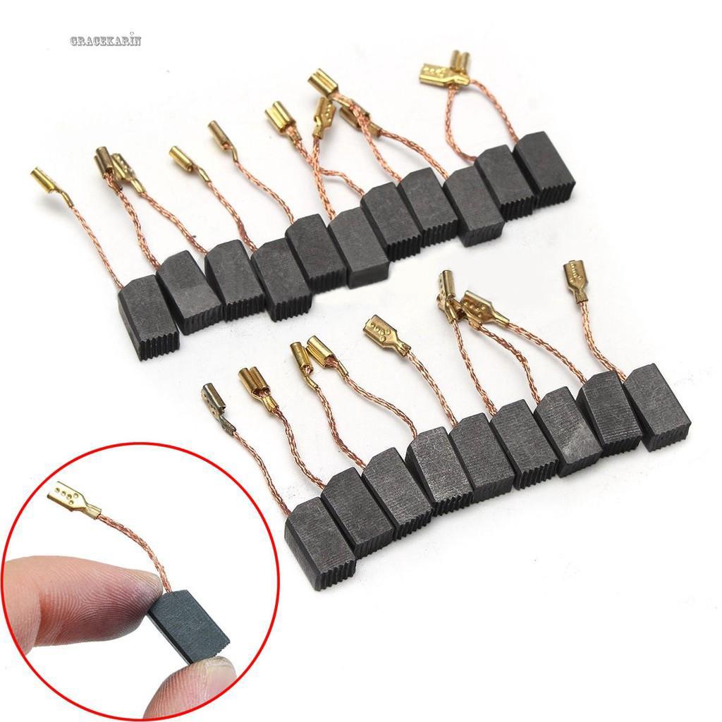 Set 20 chổi than 6mm*8mm*14mm cho động cơ máy khoan/ máy mài góc chạy điện