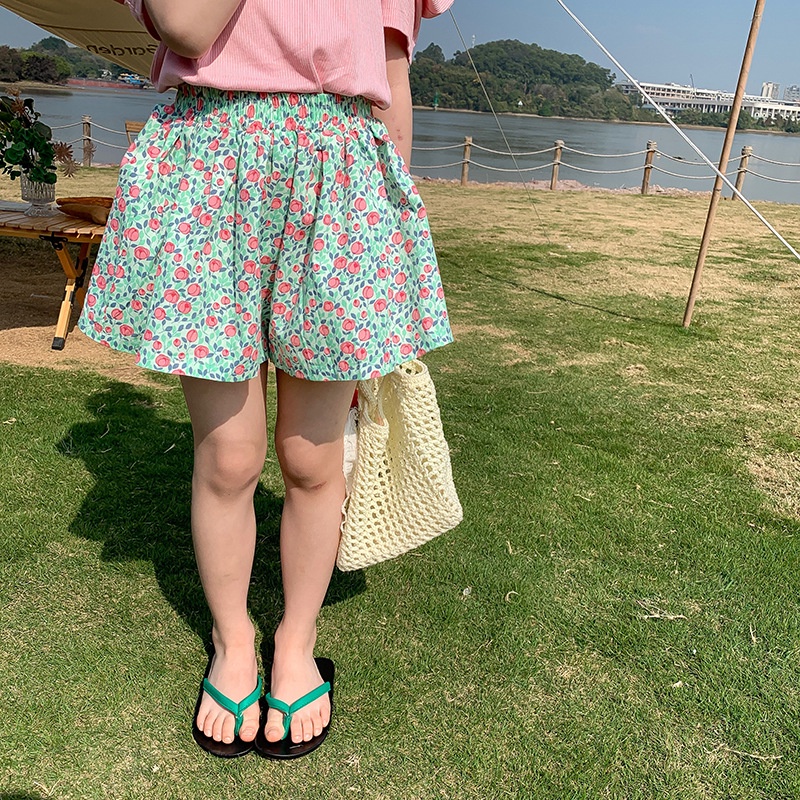 Quần Short In Họa Tiết Hoa Phong Cách Hàn Quốc Thời Trang Mùa Hè Cho Bé