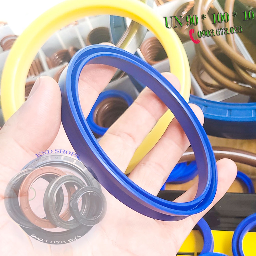 Gioăng phớt thủy lực UN 90*100*10, phớt chắn dầu thủy lực chuyên cho máy đào, máy xúc, cẩu và xe nâng | KND Shops