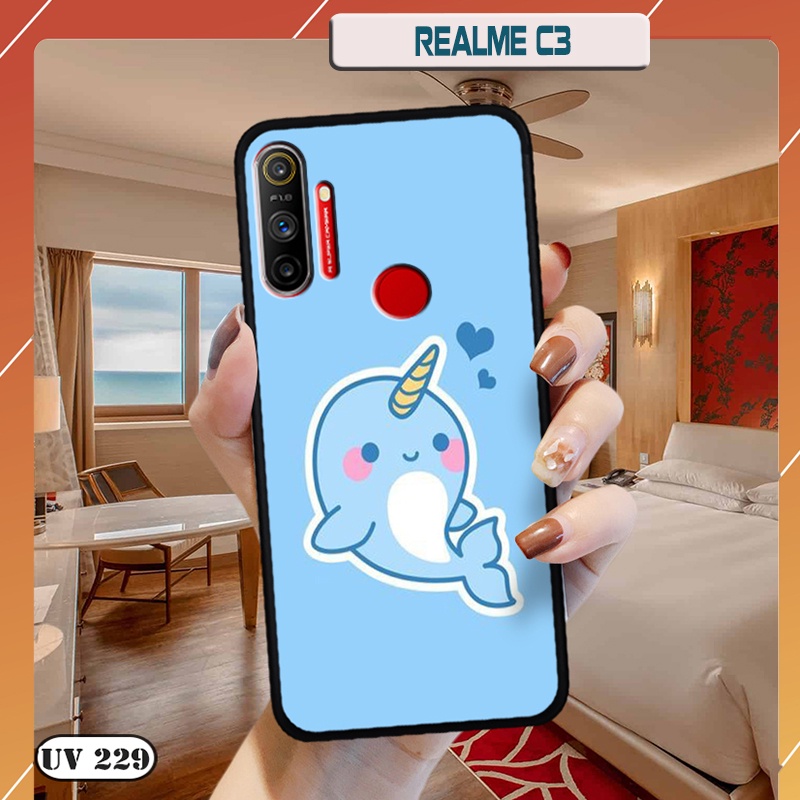 Ốp lưng nhám in hình 3D Realme C3