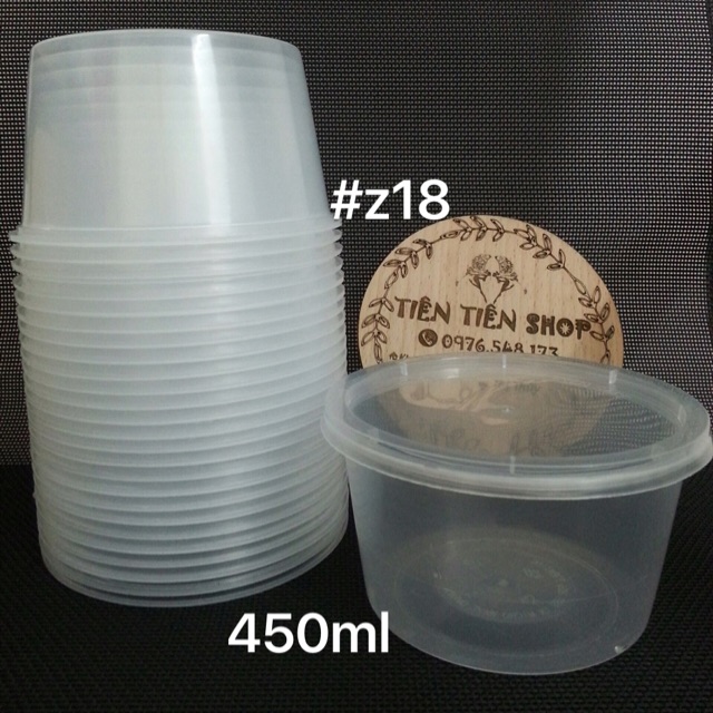 50c hộp nhựa 450ml đựng 1 lần