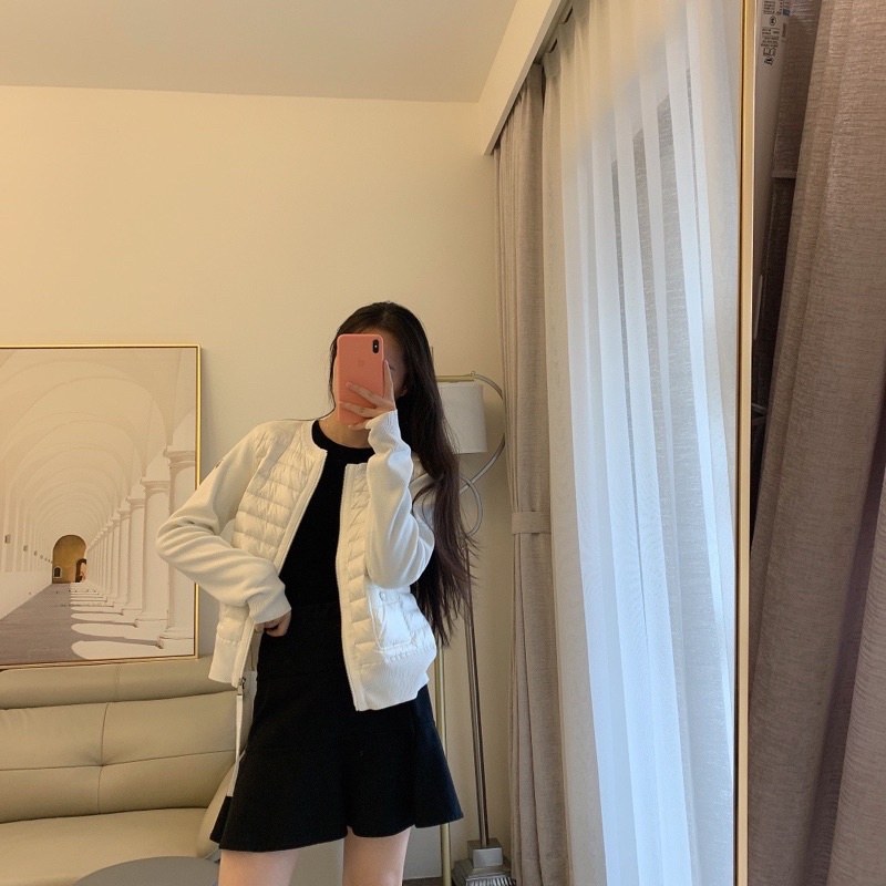 Áo khoác phao phối len cho nữ thiết kế trẻ trung sang trọng hàng vip 1-1