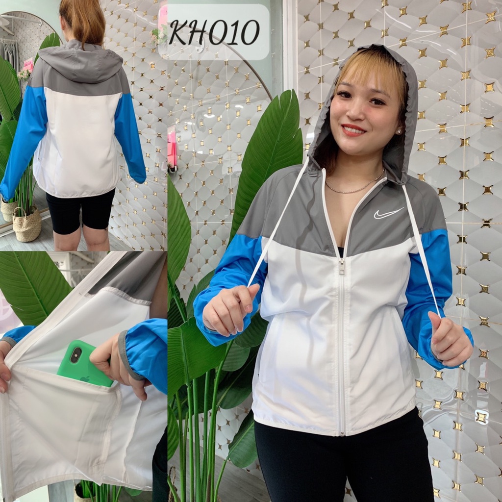 SALE Khoác bigsize dù 1 lớp phối màu -VNXK- MKH10