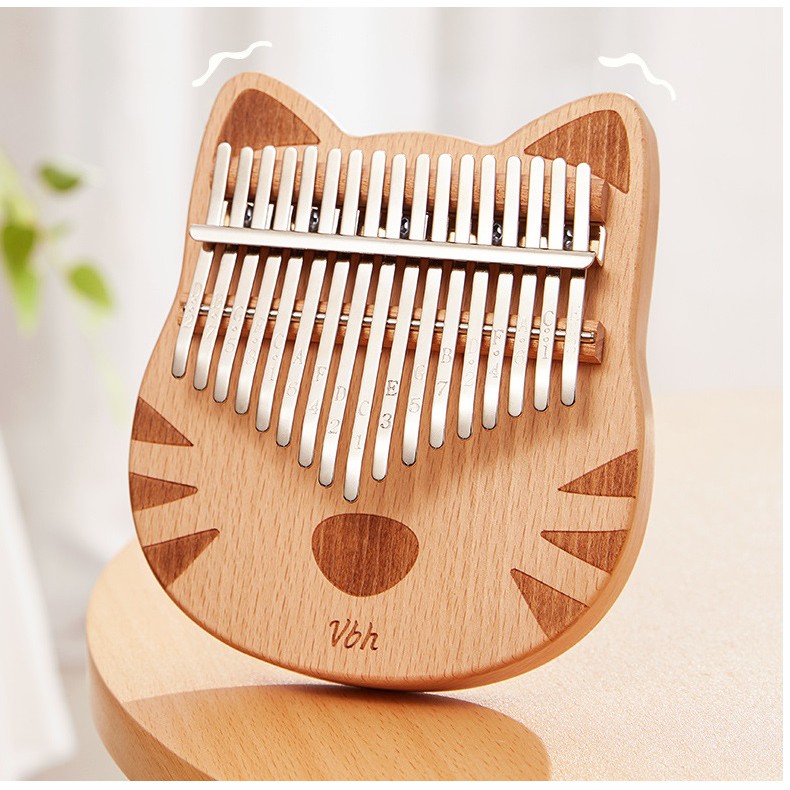 [Đàn kalimba 17 phím VHB-00095 Mẫu mới âm vang phím chuẩn đủ phụ kiện