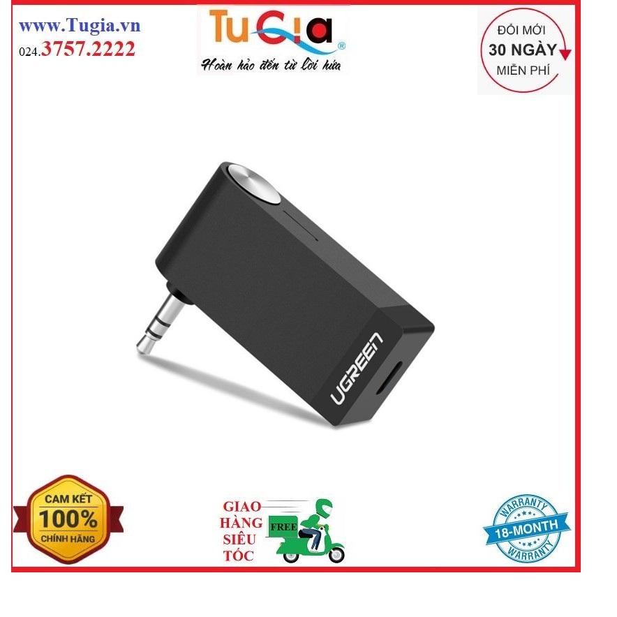 Thiết bị nhận âm thanh Bluetooth Music có hỗ trợ Mic cho Loa, Ô Tô Ugreen 30348 Hàng