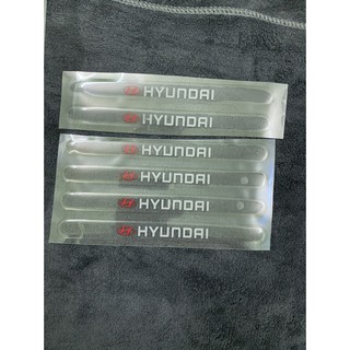 Bộ 10 chi tiết Miếng dán Silicon chống xước hõm xe và tay nắm cửa ô tô - full logo hãng xe