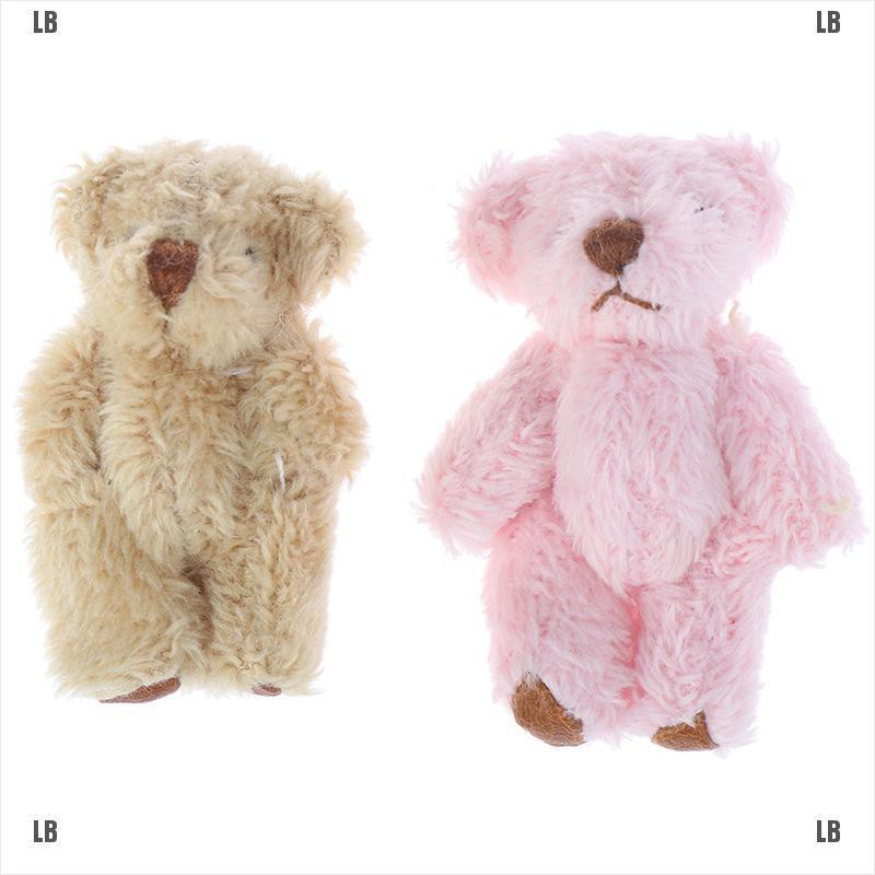Gấu Bông Teddy Dễ Thương 4,5Cm Màu Trơn Và