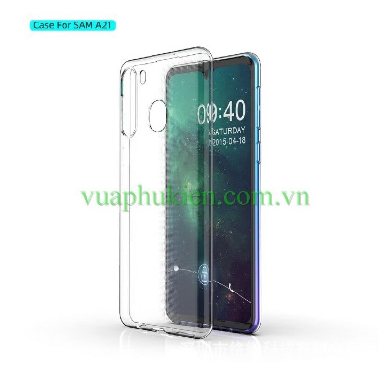 Ốp Silicon trong suốt dẻo sam sung A21 hàng đẹp, dày dặn