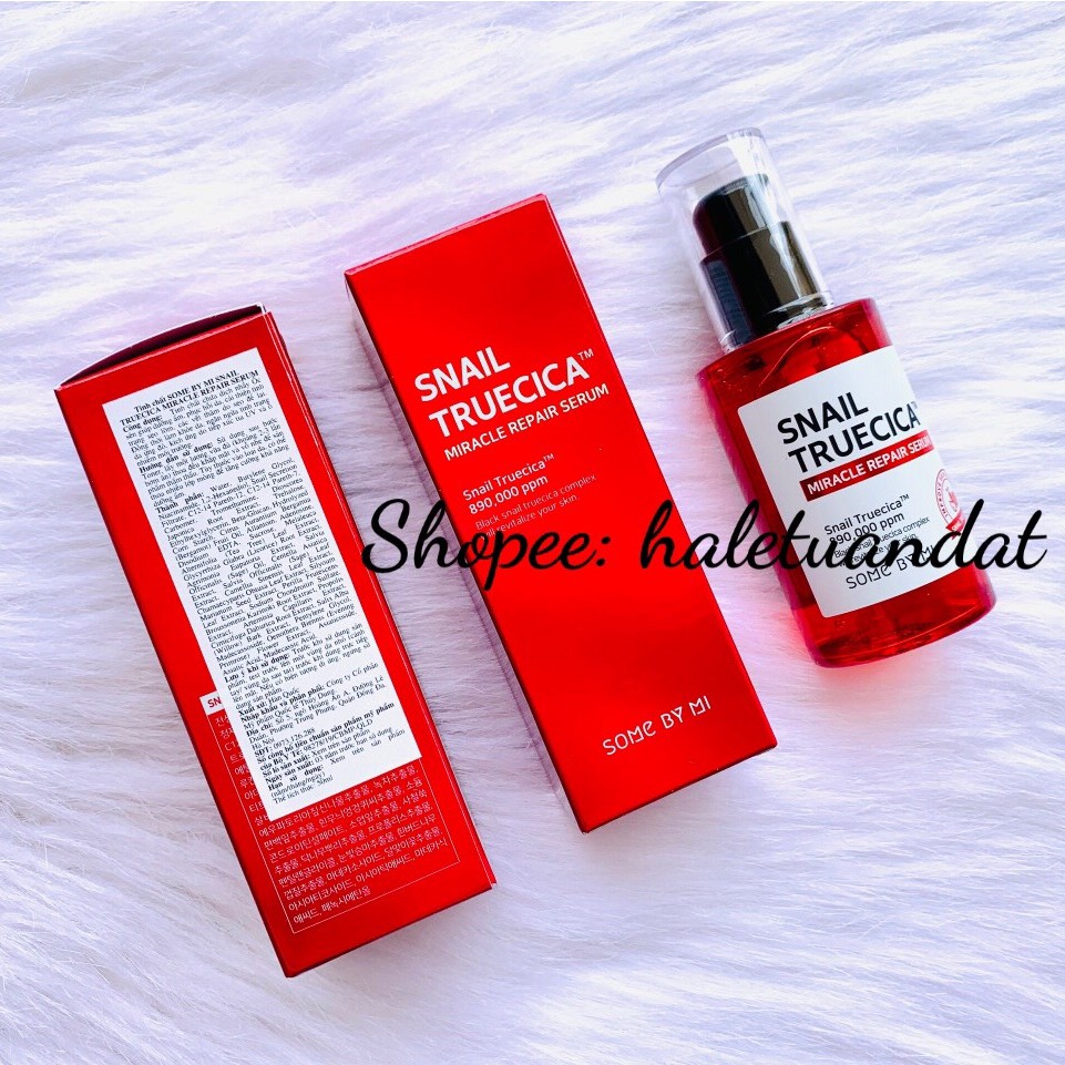 Serum tinh chất Snail Truecica Some By Mi Miracle Repair 50ml màu đỏ - tinh chất ốc sên