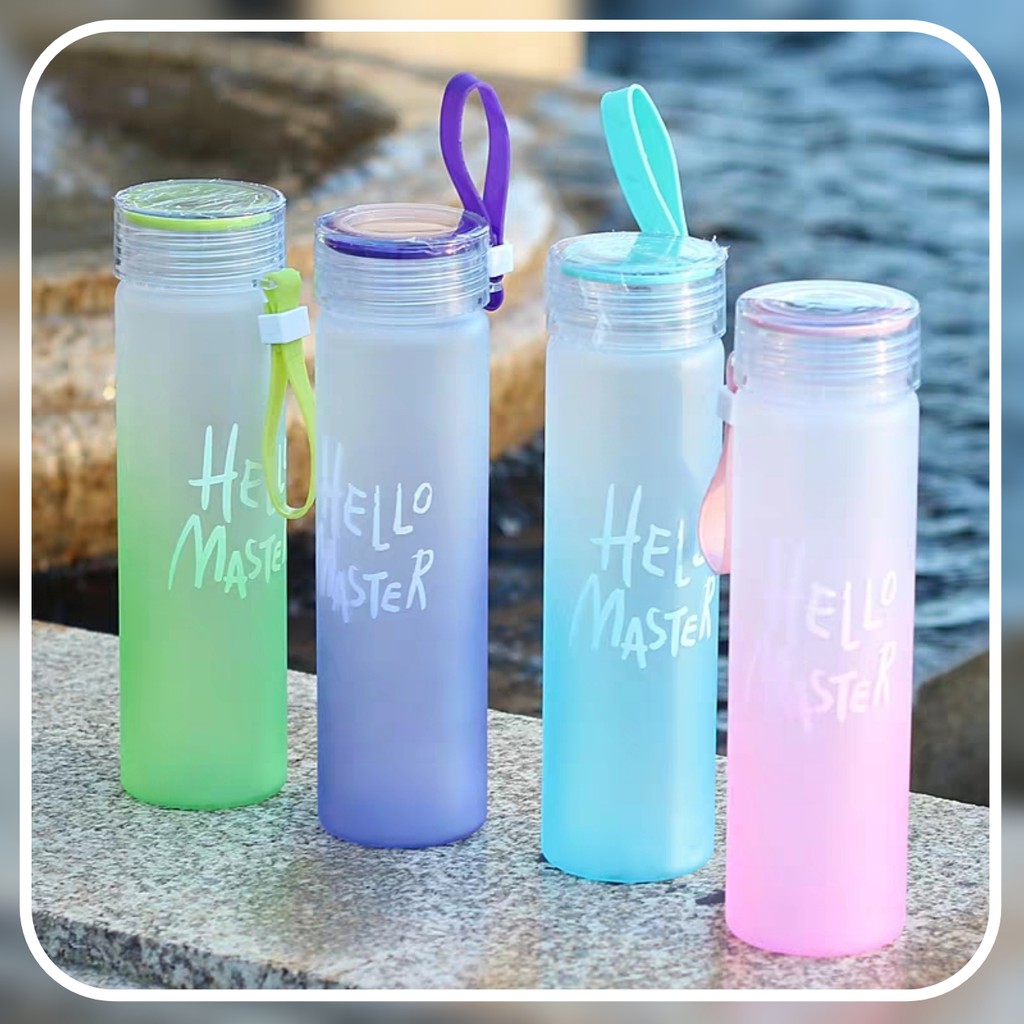 Nhập LETTA Hoàn 5k Xu Đơn 150k_Bình Thủy Tinh Hello Master 450ml - 4 Màu #6