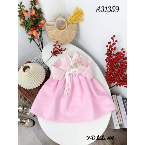 set HANBOOK vải đẹp cho bé gái từ 8 đến 20kg