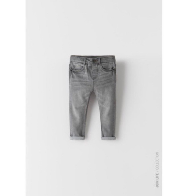 Quần jean ghi skinny Zara cho bé