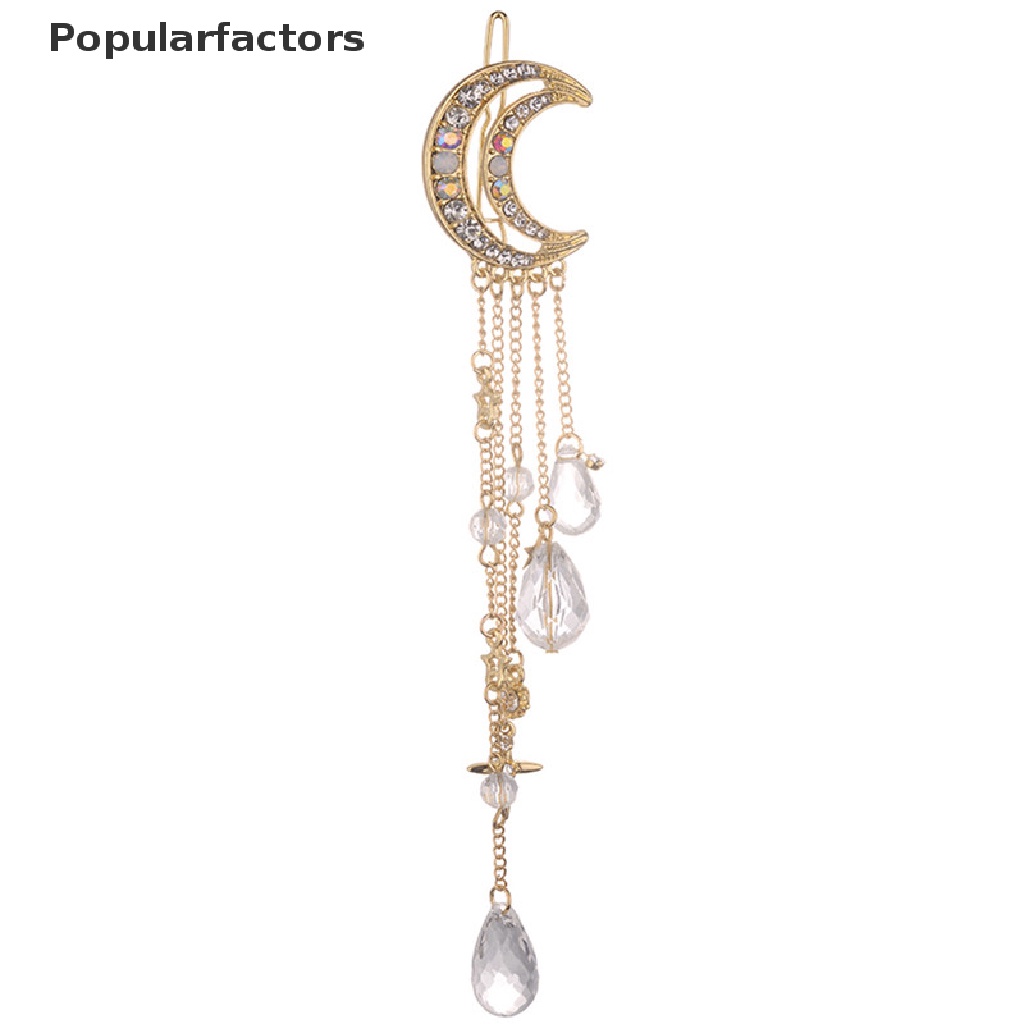 (Bán Chạy) Kẹp Tóc Pha Lê Hình Mặt Trăng Cho Cô Dâu (Hàng Có Sẵn