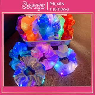 Dây cột tóc scrunchies ĐÈN LED phát sáng - shop chuyên sỉ lẻ