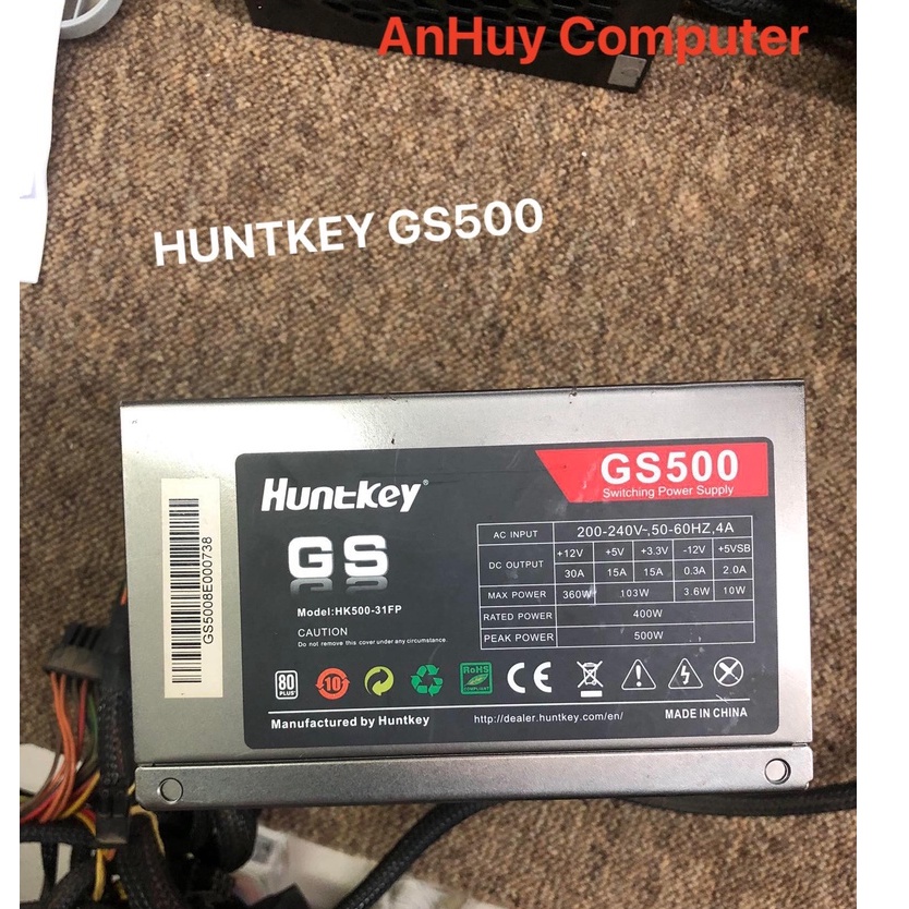 Nguồn Huntkey GS500 500W - 80 Plus