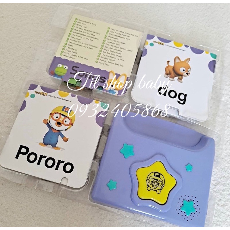 Thẻ phát nhạc - học tiếng anh Pororo nội địa Hàn quốc