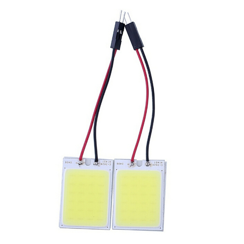 Colorfulswallowfly HID White 24COB LED Panel Light For Car Interior Door Trunk Map Dome Light CSF