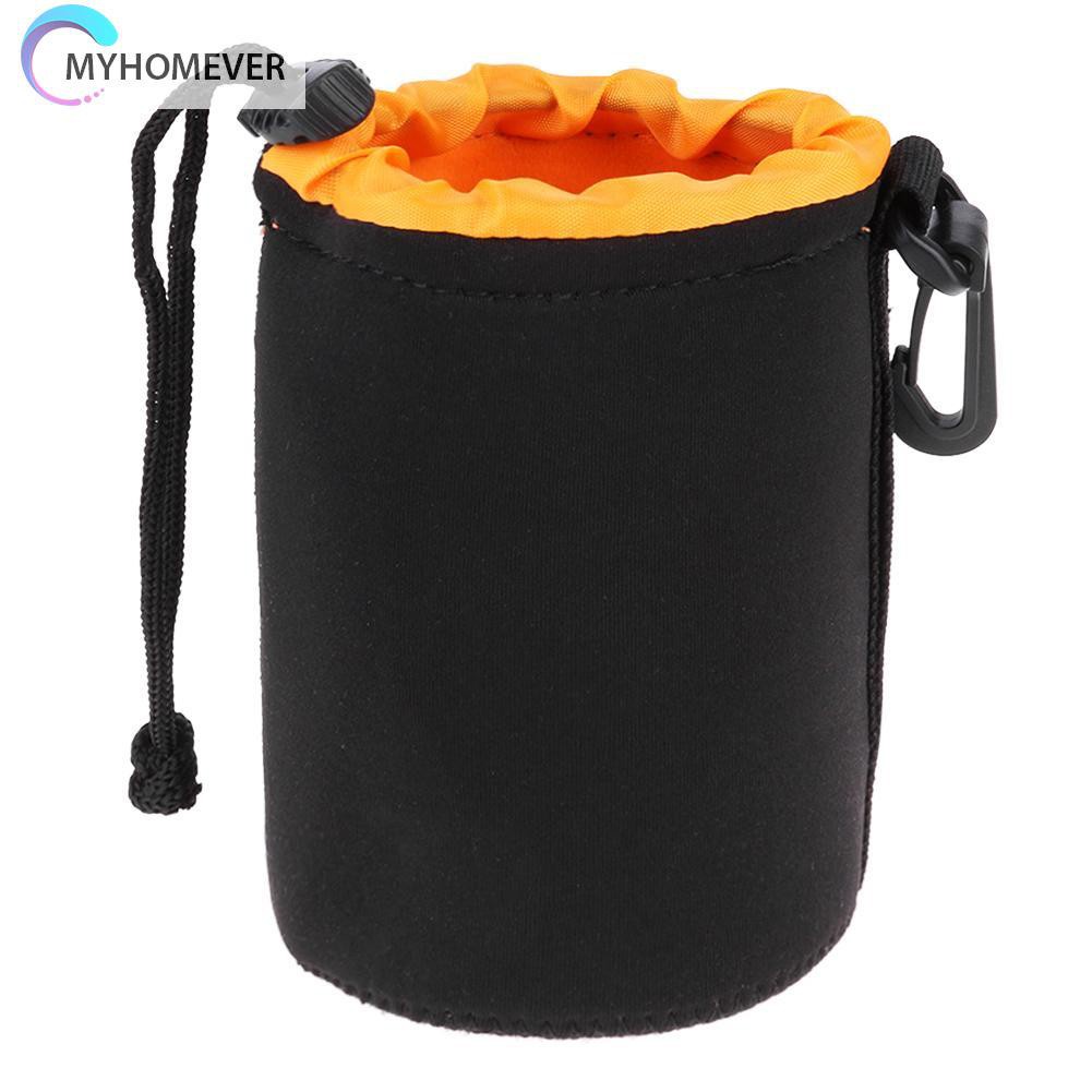 myhomever Waterproof Soft Neoprene Camera Lens Pouch Bag Drawstring Protector Case