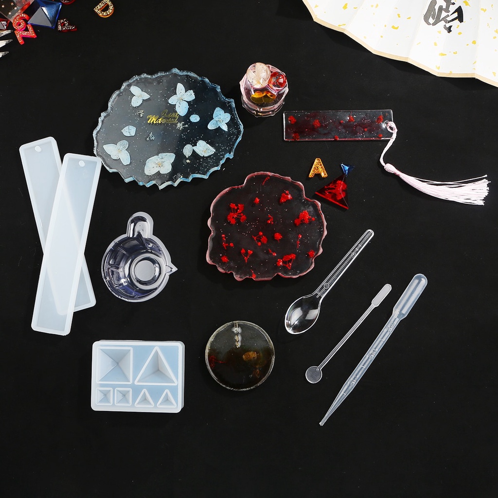 Khuôn silicon nhựa đúc hình 26 chữ cái tiếng Anh dùng làm đồ trang sức thủ công