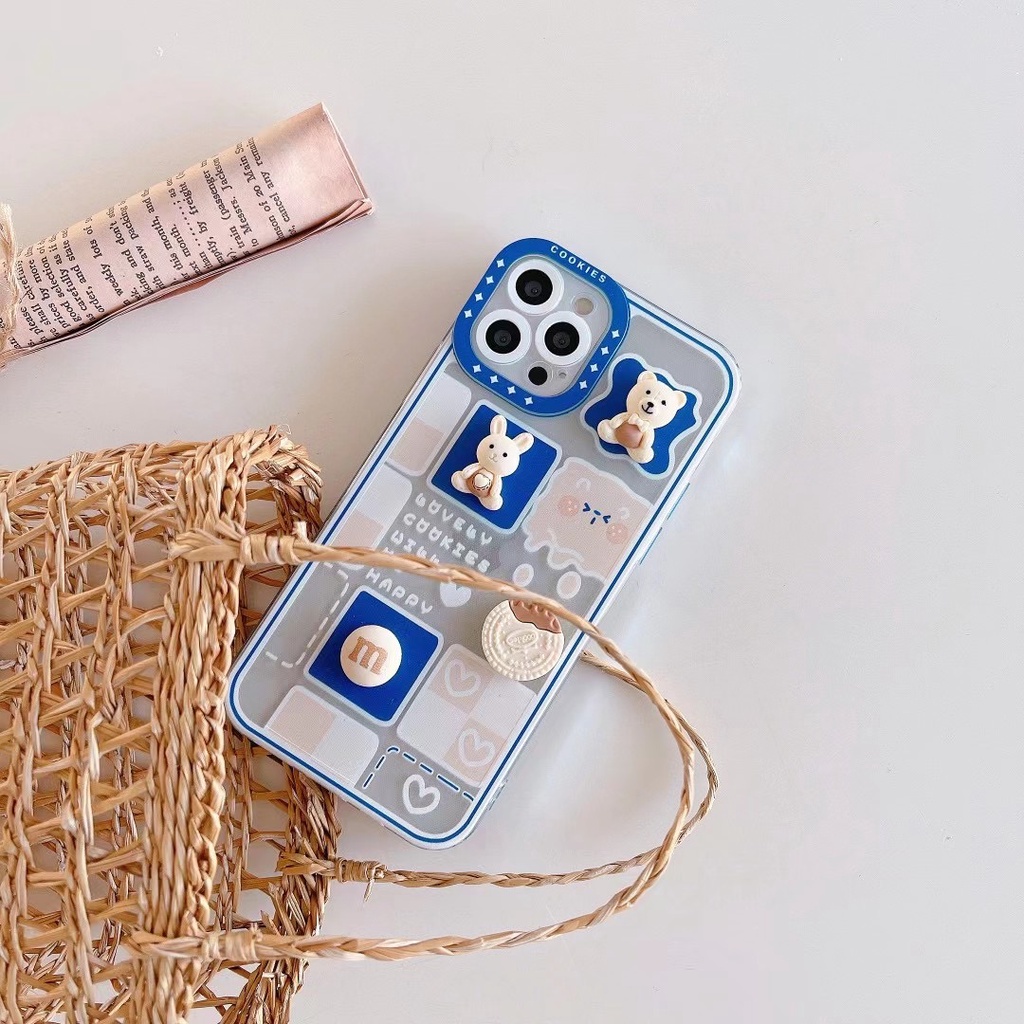 Ốp điện thoại in hình gấu 3D cho Xiaomi Redmi Note 10 Redmi Note 7 Redmi Note 8 Redmi Note 9 Pro Note 9s Redmi 9A 9C 9T Poco M3 Mi 11