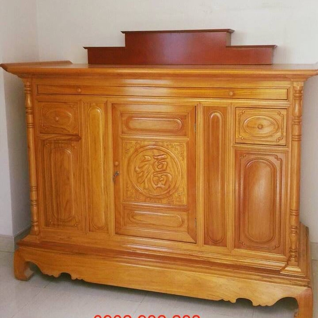 Tủ thờ gỗ gõ đỏ 1m75, bàn thờ gỗ cao cấp,tủ bàn cúng gỗ gỗ hàng nhà đóng