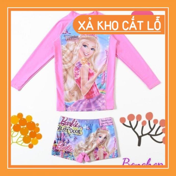 d521 Đồ bơi bé gái tay dài hình elsa - công chúa từ 10-39kg- tay dài cho bé bơi lâu mà không sợ lạnh- Tomchuakids