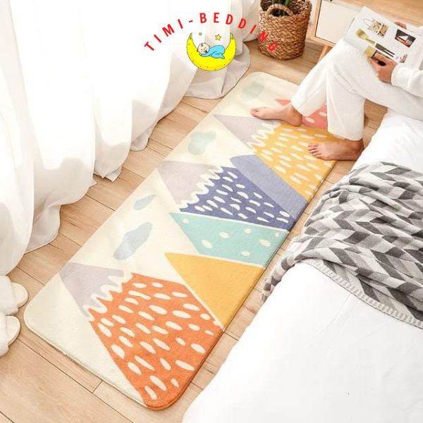Thảm phòng ngủ – Thảm chân giường hình thú, họa tiết đáng yêu kích thước 50x120cm – Timibedding
