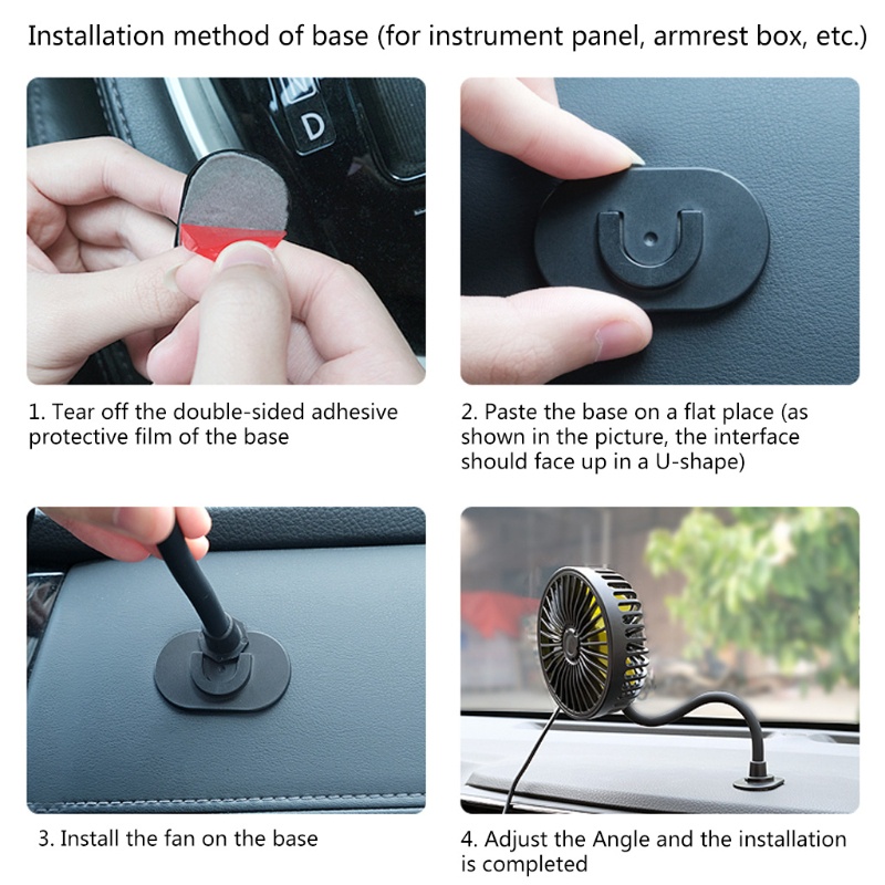 Quạt USB 2 Trong 1 3 Tốc Độ 5V Tích Hợp Công Tắc Thông Dụng Cho Ghế Sau Xe Hơi