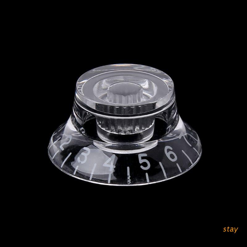 1 Nút Vặn Điều Chỉnh Âm Lượng Tông Màu Trắng Trong Suốt Cho Đàn Ghita LP