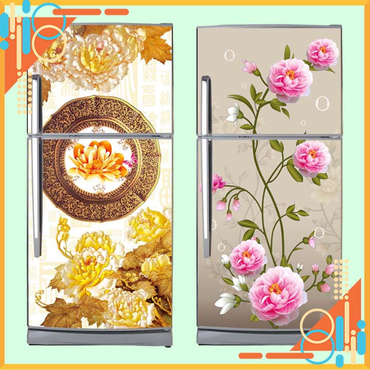 [FREESHIP] 🌹Giấy dán tường, tủ lạnh hoạ tiết hoa🌹