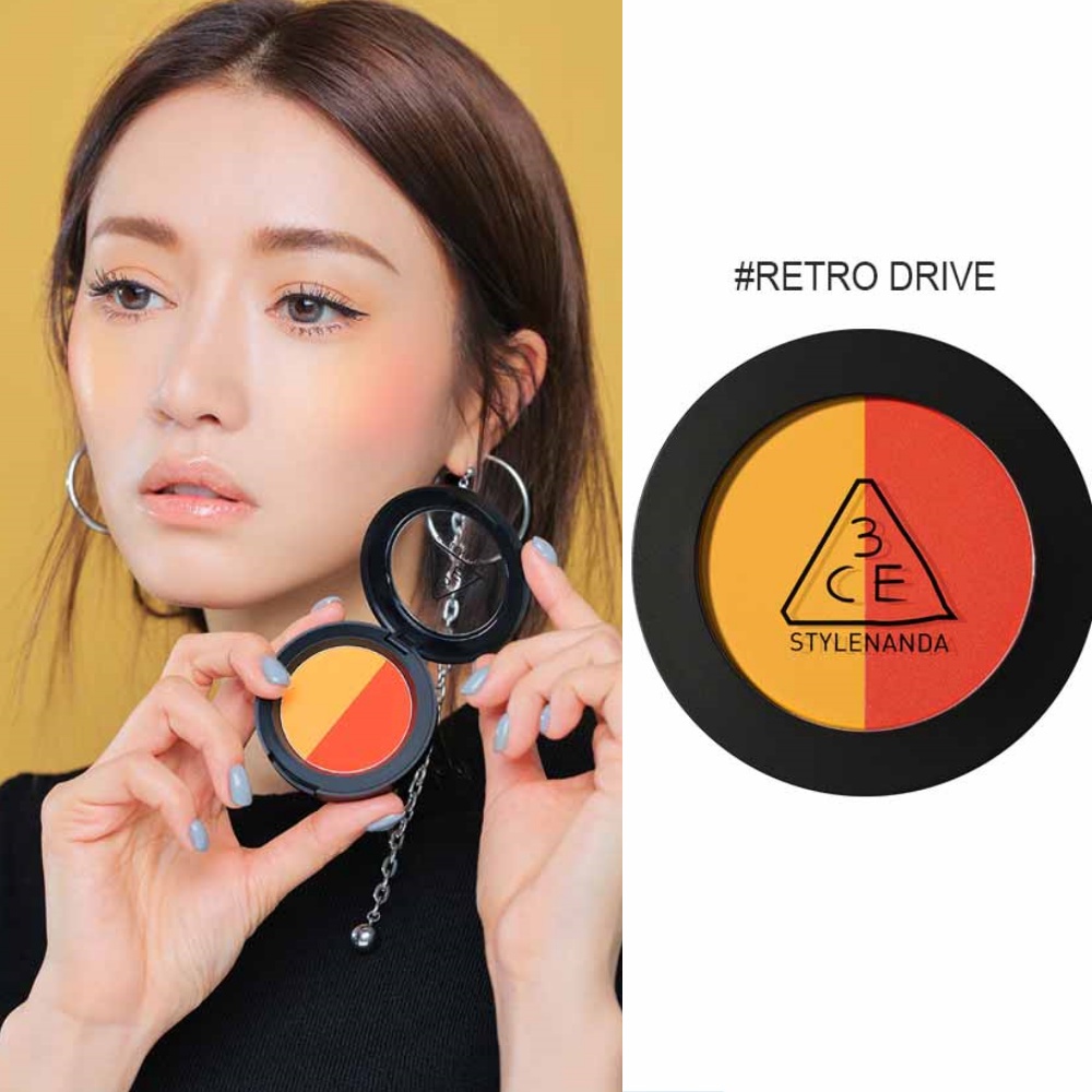 [Chính hãng] Phấn má hồng 3CE Duo Color Face Blush - Phấn má dạng nén Hàn Quốc 2 gam màu (5.5g)