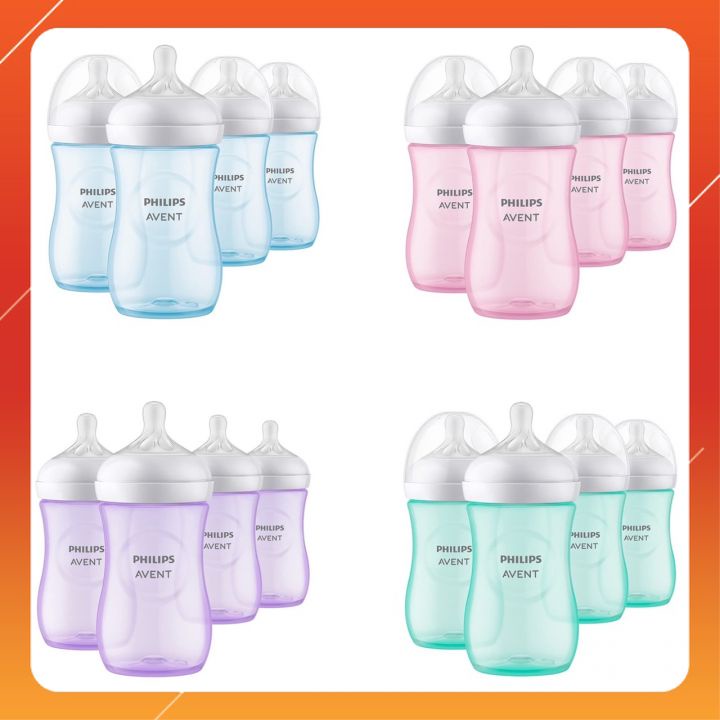 Bình Sữa Avent Natural Nhiều Màu Dung Tích 125ml & 260ml