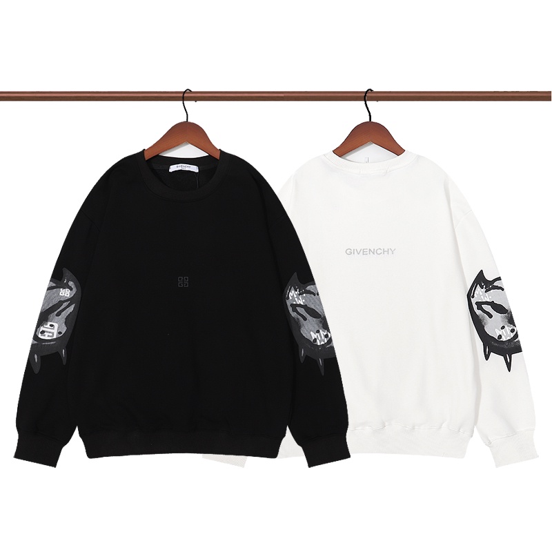 ❤❀  ❤ Givenc-h--------Áo Sweater Tay Dài Chất Liệu Cotton In Họa Tiết Thời Trang Cho Cặp Đôi